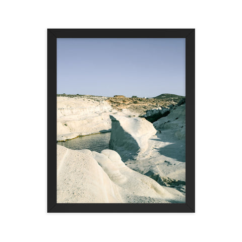"Volcanic Layers Milos" Framed
