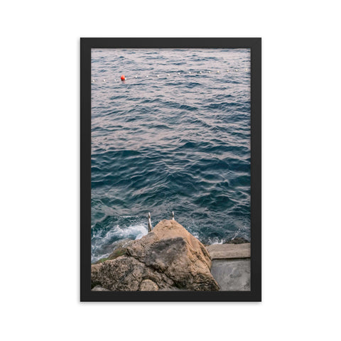 "Croatia Cliffside" Framed