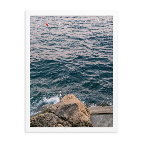"Croatia Cliffside" Framed