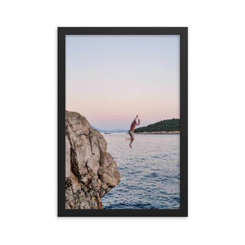 "The Buza Jump Croatia" Framed Print