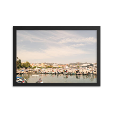 "Cannes Boat Porn (landscape)" Framed Print