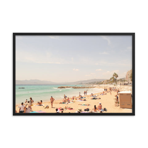 "Cannes Shoreline (landscape)" Framed Print