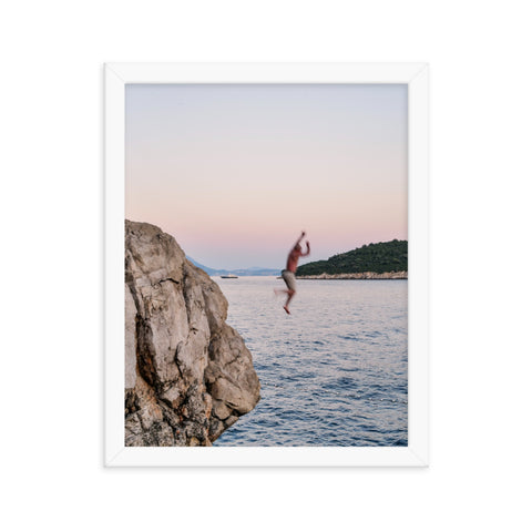 "The Buza Jump Croatia" Framed Print