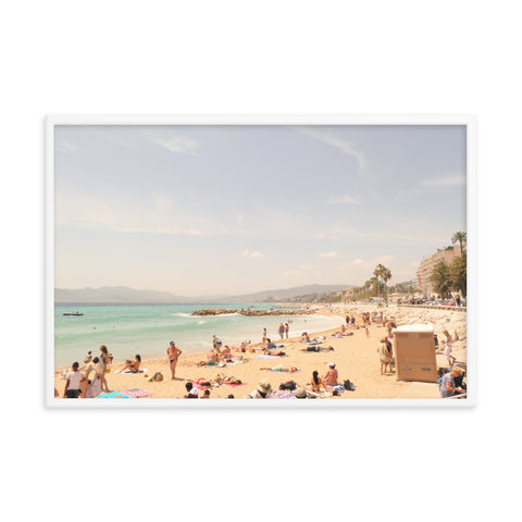 "Cannes Shoreline (landscape)" Framed Print