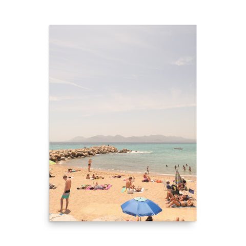 "Cannes Shoreline (portrait)" Poster Print