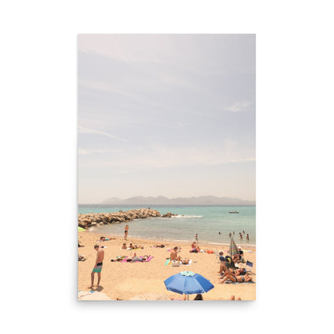 "Cannes Shoreline (portrait)" Poster Print